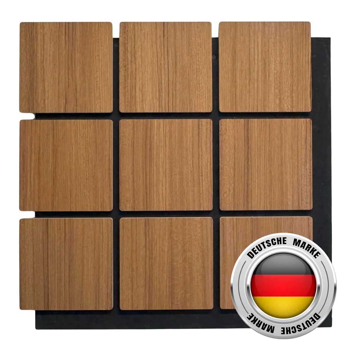 Quadratische Akustik Teak